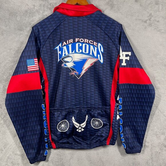 Cycling thermo jacket large squadra USAFA FALCON‎ CYCLING full zip back pockets - Picture 8 of 10